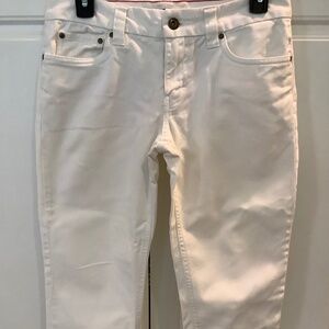Tommy Hilfiger Petite Size 4 White Cotton Jean Capri Pants